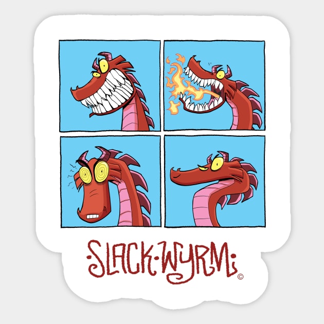 Four Faces Sticker by Slack Wyrm